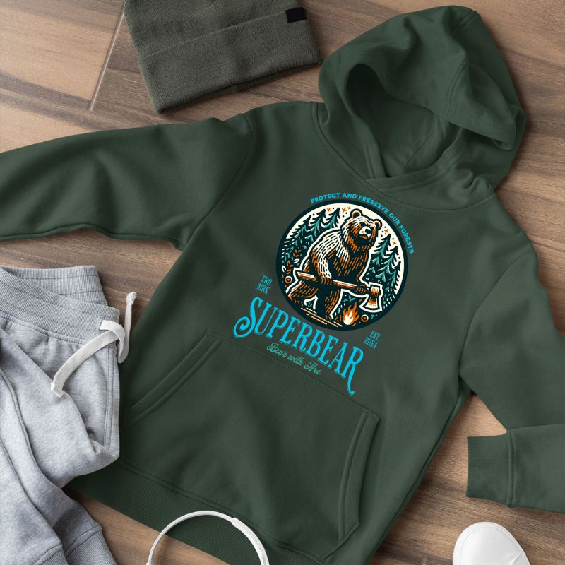 Superbear - Bear With An Axe Outdoor Hoodie
