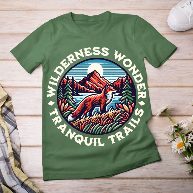 Wilderness Wonder Graphic Tee - Tranquil Trails Adventure Tee