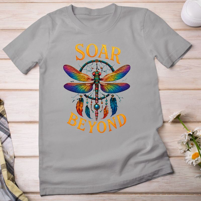 Soar Beyond Dragonfly T-Shirt – Vibrant Boho Tribal Tee