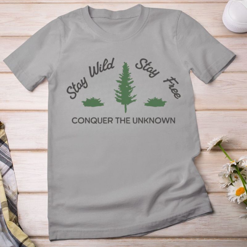 Stay Wild Stay Free Adventure Tee – Nature Hiking Shirt