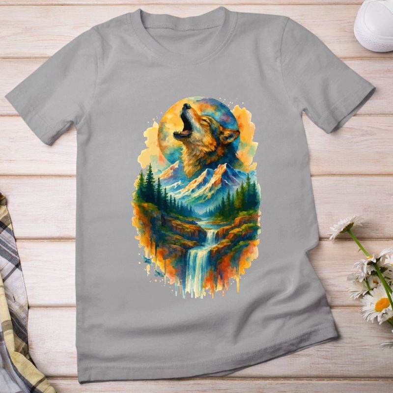 "Spirit of the Wild" Watercolor Wolf T-Shirt