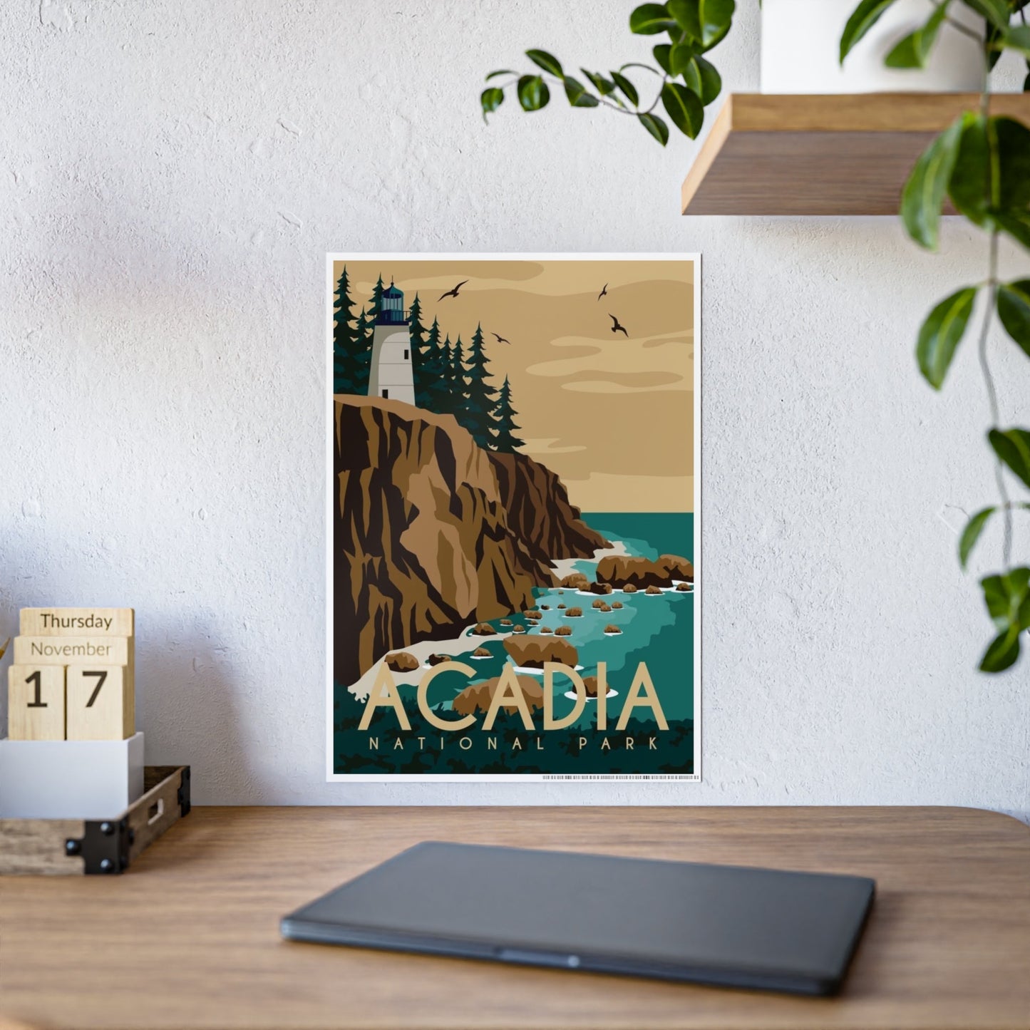 Acadia National Park Vintage Travel Poster - Poster by Journey Emporium