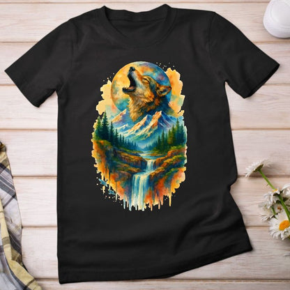 "Spirit of the Wild" Watercolor Wolf T-Shirt