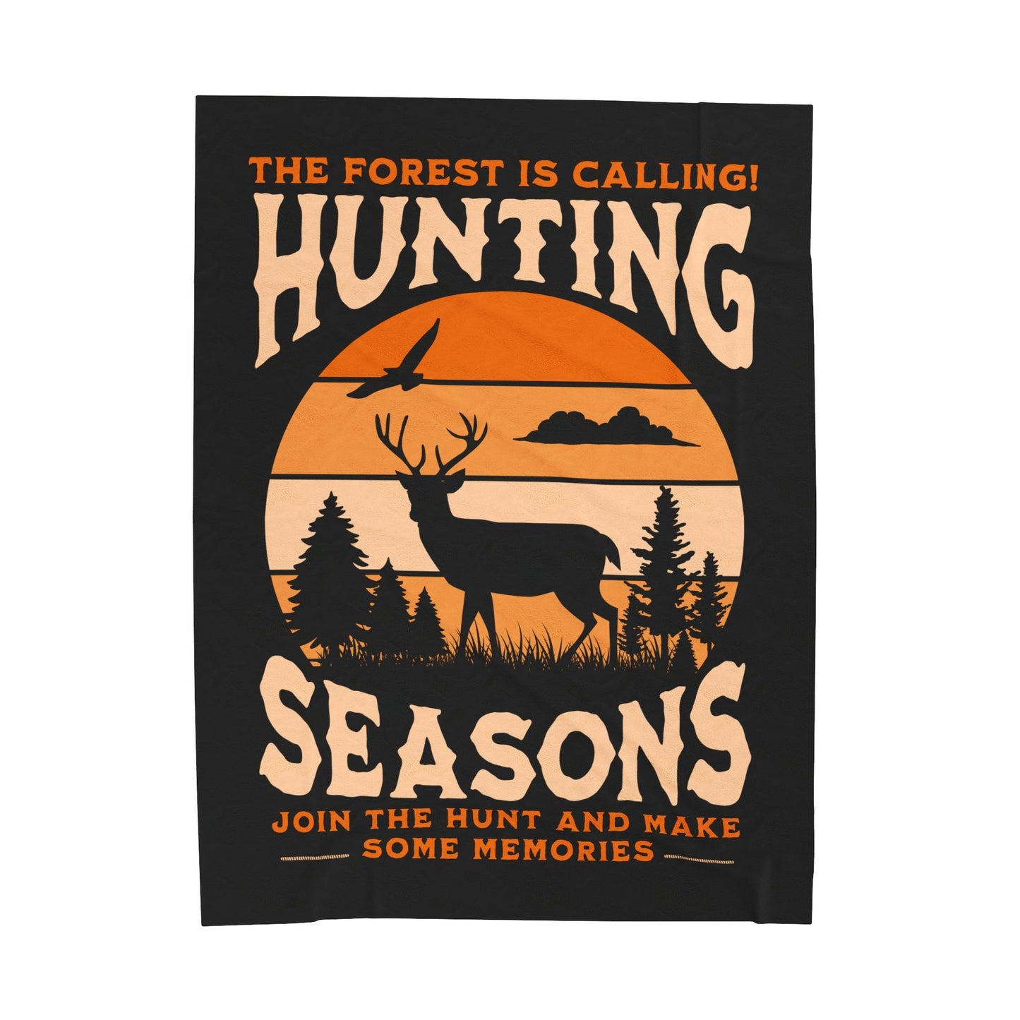 Hunting Seasons Blanket - Vintage Forest Design for Outdoor Enthusiasts - All Over Prints by Journey Emporium