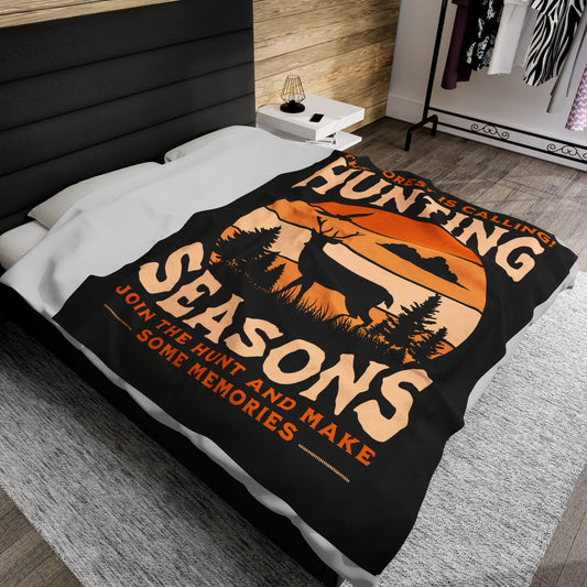 Hunting Seasons Blanket - Vintage Forest Design for Outdoor Enthusiasts - All Over Prints by Journey Emporium