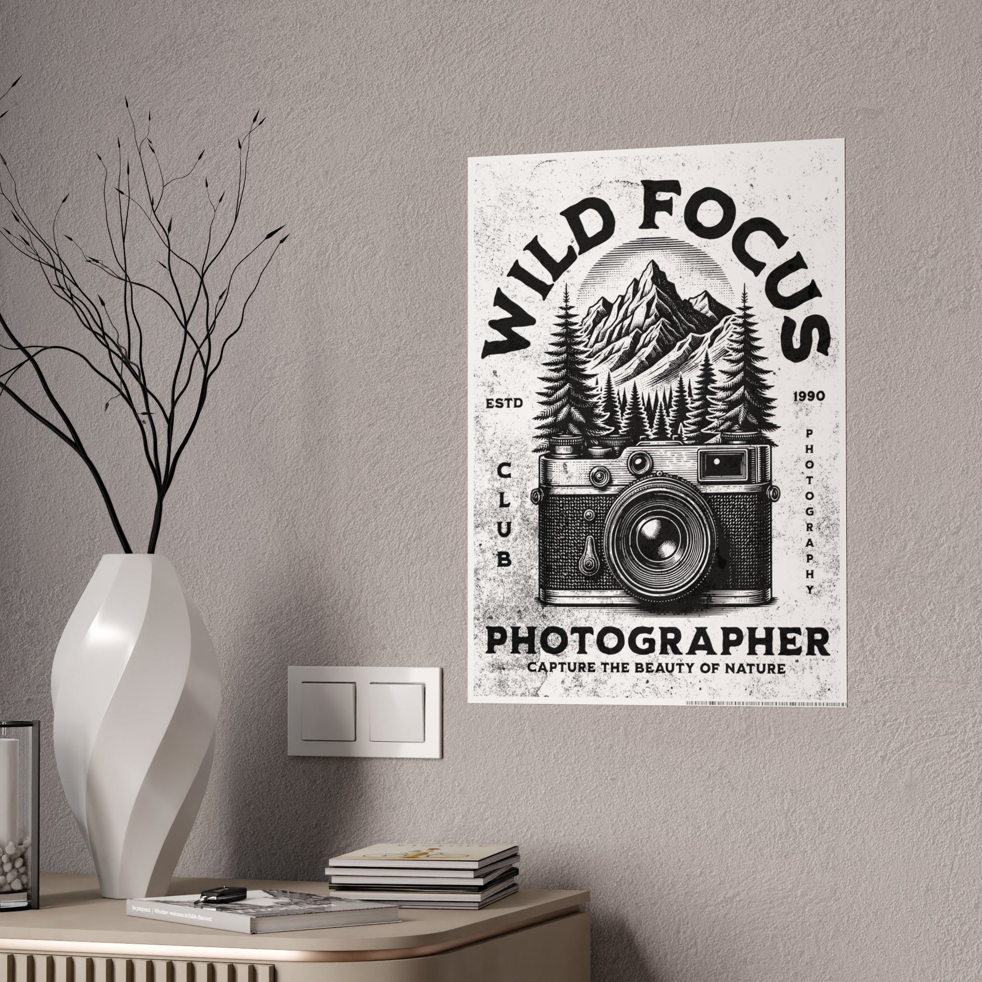Wild Focus Photographer Poster - Vintage Nature Photography Design for Outdoor Enthusiasts - Poster by Journey Emporium