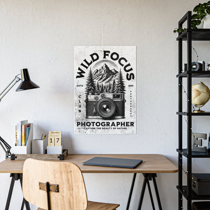 Wild Focus Photographer Poster - Vintage Nature Photography Design for Outdoor Enthusiasts - Poster by Journey Emporium